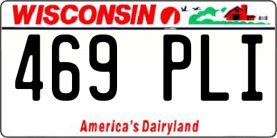 WI license plate 469PLI