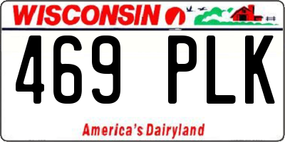 WI license plate 469PLK