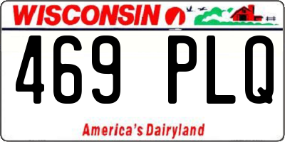 WI license plate 469PLQ