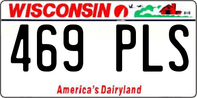 WI license plate 469PLS