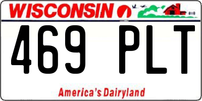 WI license plate 469PLT