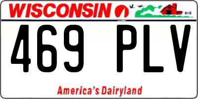 WI license plate 469PLV