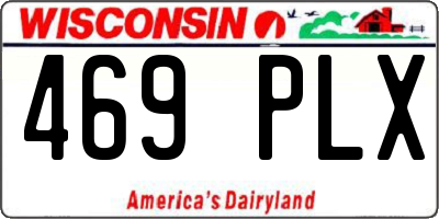 WI license plate 469PLX