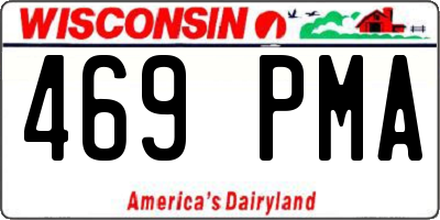WI license plate 469PMA