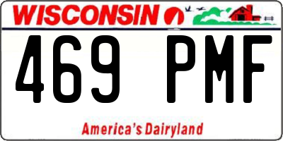WI license plate 469PMF