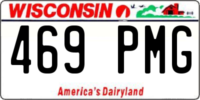 WI license plate 469PMG
