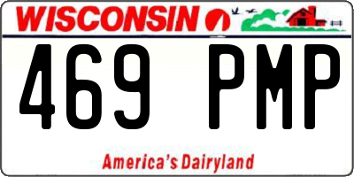 WI license plate 469PMP