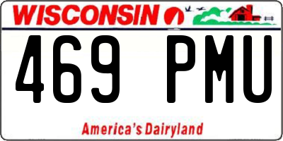 WI license plate 469PMU