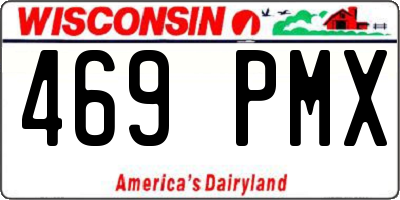 WI license plate 469PMX