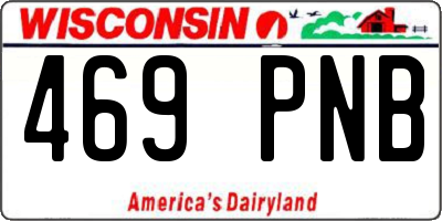 WI license plate 469PNB