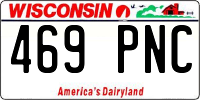 WI license plate 469PNC