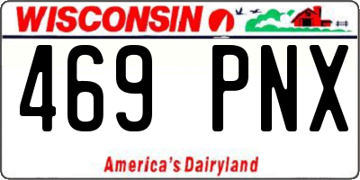 WI license plate 469PNX
