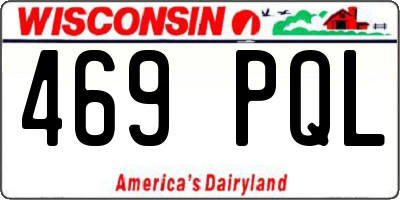 WI license plate 469PQL