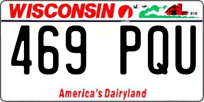 WI license plate 469PQU