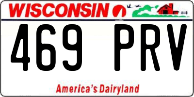 WI license plate 469PRV