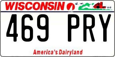 WI license plate 469PRY