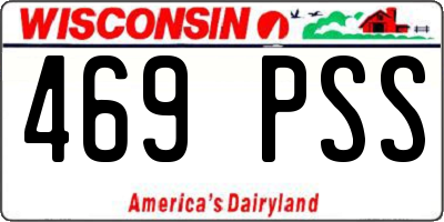 WI license plate 469PSS