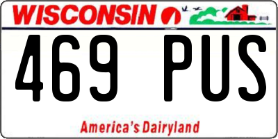 WI license plate 469PUS