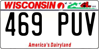 WI license plate 469PUV