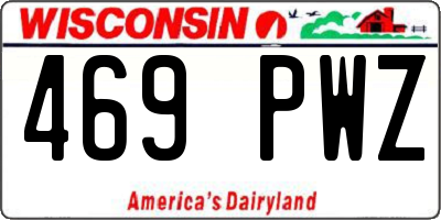 WI license plate 469PWZ