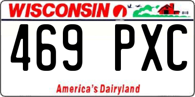 WI license plate 469PXC