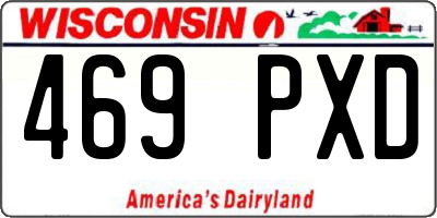 WI license plate 469PXD