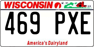 WI license plate 469PXE