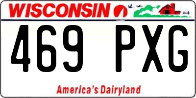 WI license plate 469PXG