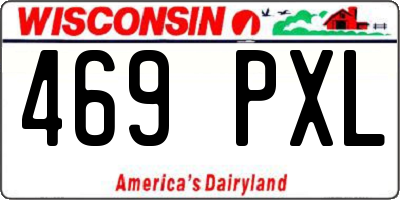 WI license plate 469PXL