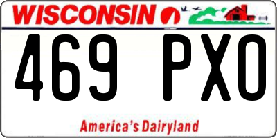 WI license plate 469PXO