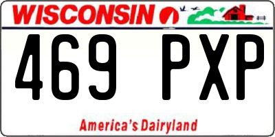 WI license plate 469PXP