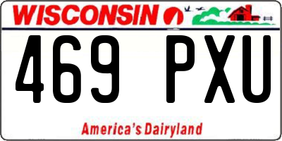 WI license plate 469PXU