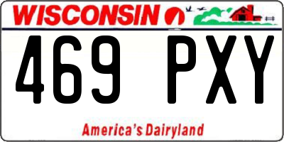 WI license plate 469PXY