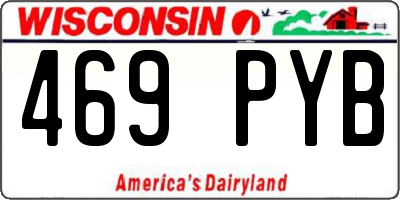 WI license plate 469PYB
