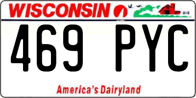 WI license plate 469PYC