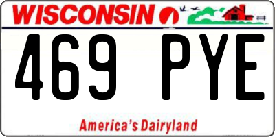 WI license plate 469PYE