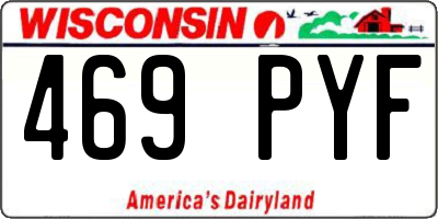 WI license plate 469PYF