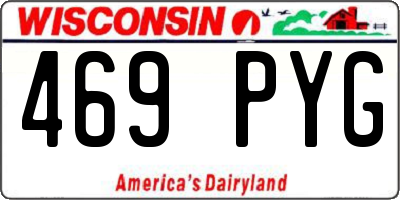 WI license plate 469PYG
