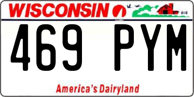 WI license plate 469PYM