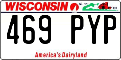 WI license plate 469PYP