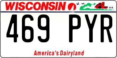WI license plate 469PYR