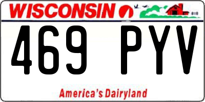 WI license plate 469PYV