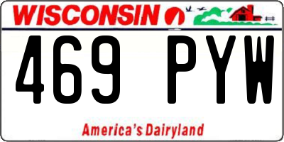 WI license plate 469PYW