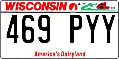 WI license plate 469PYY