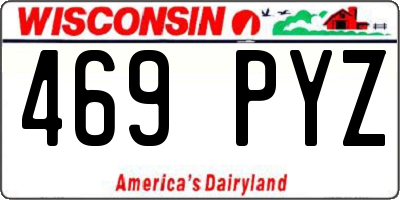 WI license plate 469PYZ