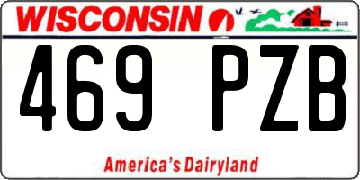 WI license plate 469PZB