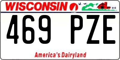 WI license plate 469PZE