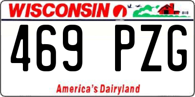 WI license plate 469PZG