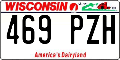 WI license plate 469PZH