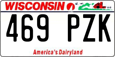 WI license plate 469PZK